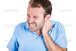 depositphotos 36478395-Closeup-portrait-of-really-stressed-handsome-business-man-in-blue-shirt-with-really-bad-tight-sprained-muscle-neck-pain   